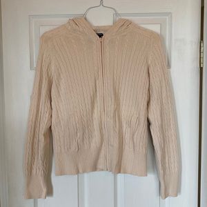 Like new Vintage Gap Stretch hooded zip up sweater. Womens size Large.